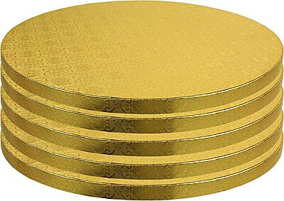 GOLD CAKE BOARD ROUND 8" (PCS) GOLD CAKE BOARD ROUND 8" (PCS)